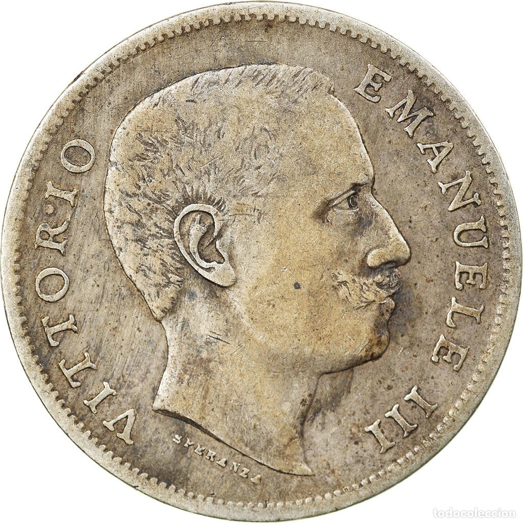 Monedas antiguas de Europa: [#904473] Moneda, Italia, Vittorio Emanuele III, Lira, 1907, Rome, BC+, Plata, KM:32