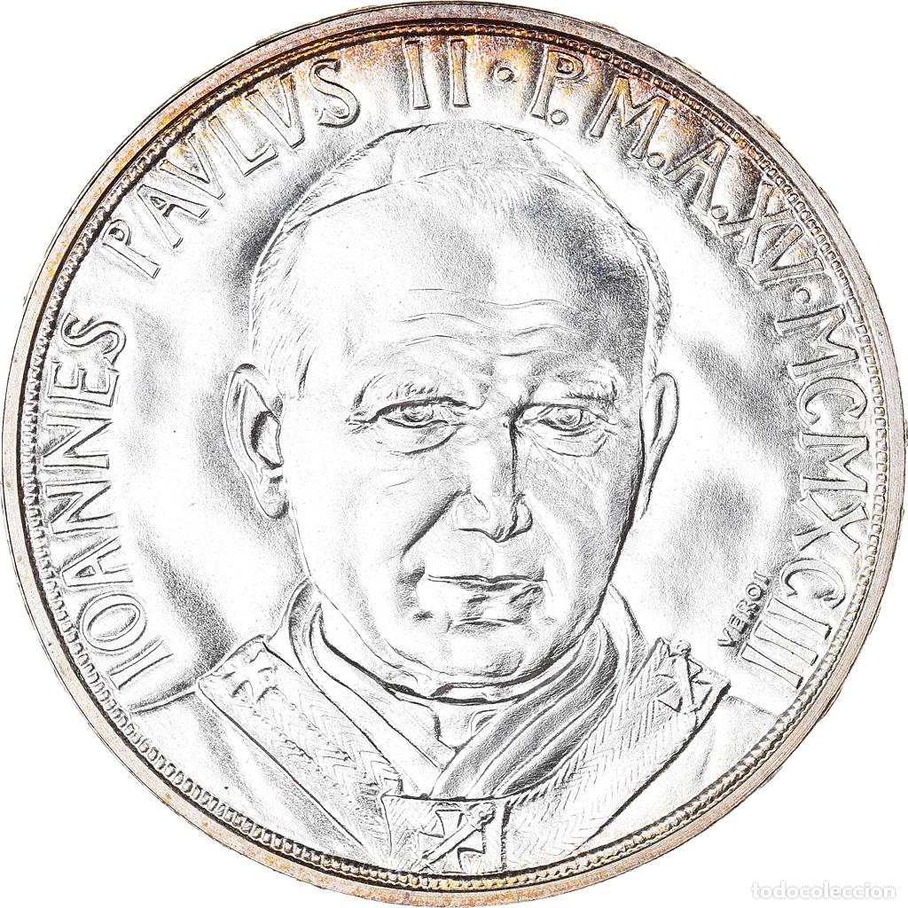 Monedas antiguas de Europa: [#1034818] Moneda, CIUDAD DEL VATICANO, John Paul II, 1000 Lire, 1993, FDC, Plata, KM:250