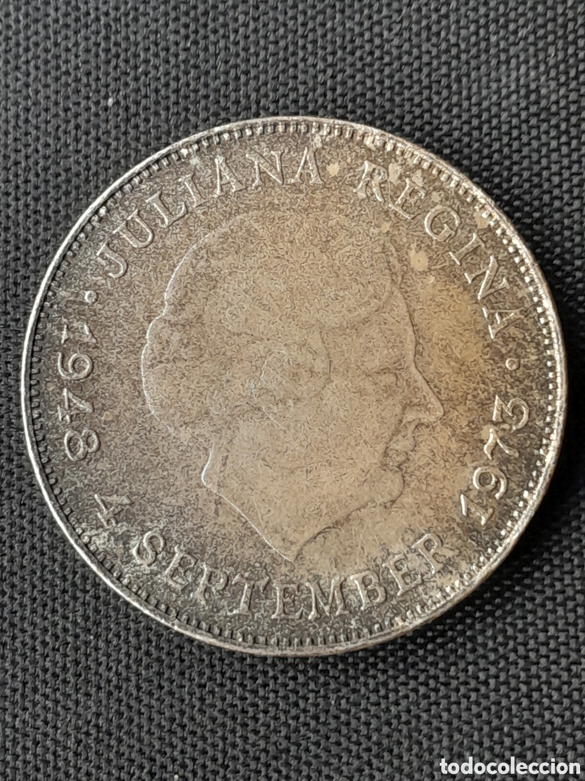 Monedas antiguas de Europa: Paises bajos. 10 gulden 1973 moneda plata. Juliana