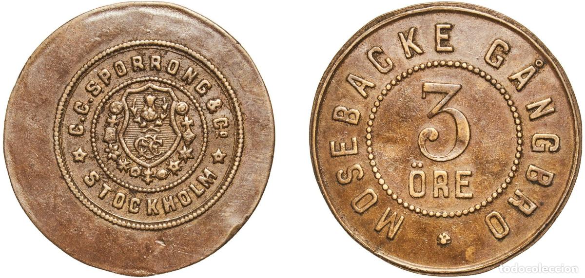 Monedas antiguas de Europa: Token - Mosebacke G&aring;ngbro
