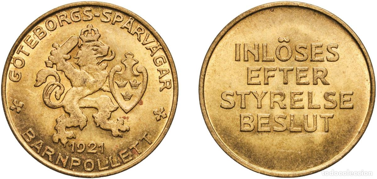 Monedas antiguas de Europa: Tram Token - G&ouml;teborgs Sp&aring;rv&auml;gar (Child fare)