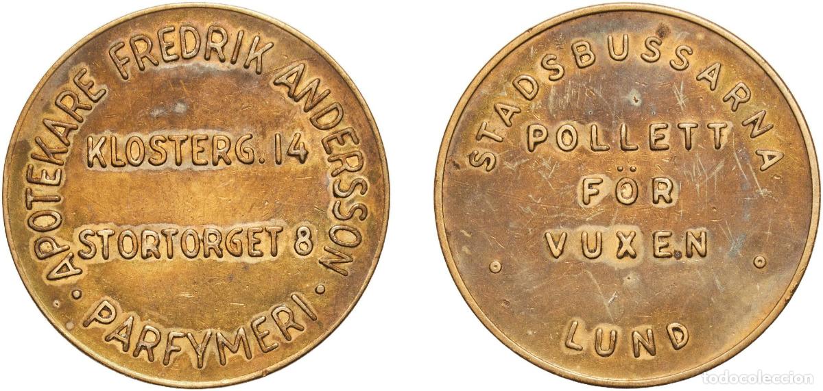 Monedas antiguas de Europa: Token - A.B. Stadsomnibussarna Lund