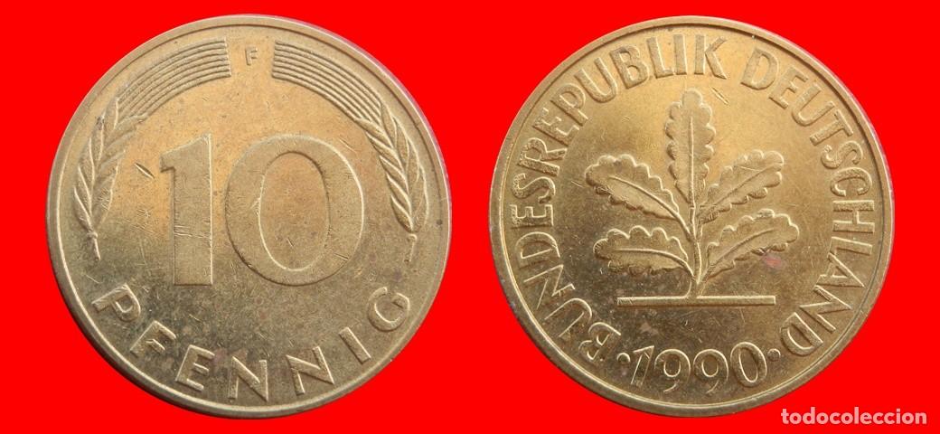 Monedas antiguas de Europa: 10 PFENNIG 1990-F BRD ALEMANIA-154666