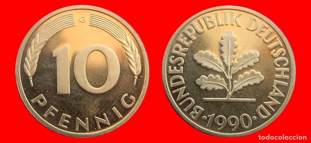 Monedas antiguas de Europa: 10 PFENNIG 1990-G BRD ALEMANIA-154667