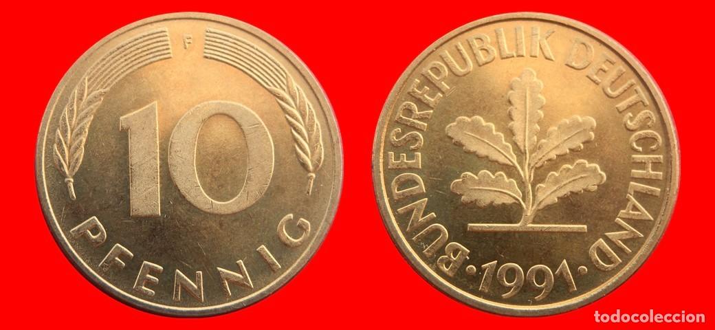 Monedas antiguas de Europa: 10 PFENNIG 1991-F BRD ALEMANIA-154671
