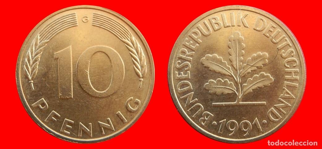 Monedas antiguas de Europa: 10 PFENNIG 1991-G BRD ALEMANIA-154672