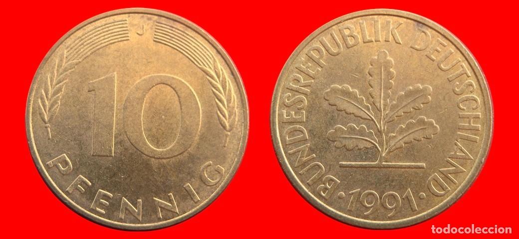 Monedas antiguas de Europa: 10 PFENNIG 1991-J BRD ALEMANIA-154673