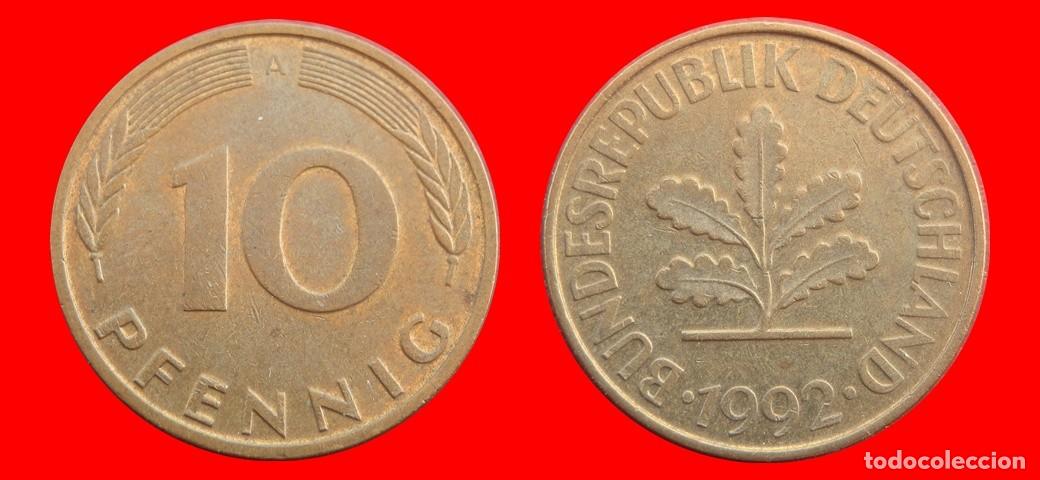 Monedas antiguas de Europa: 10 PFENNIG 1992-A BRD ALEMANIA-154674