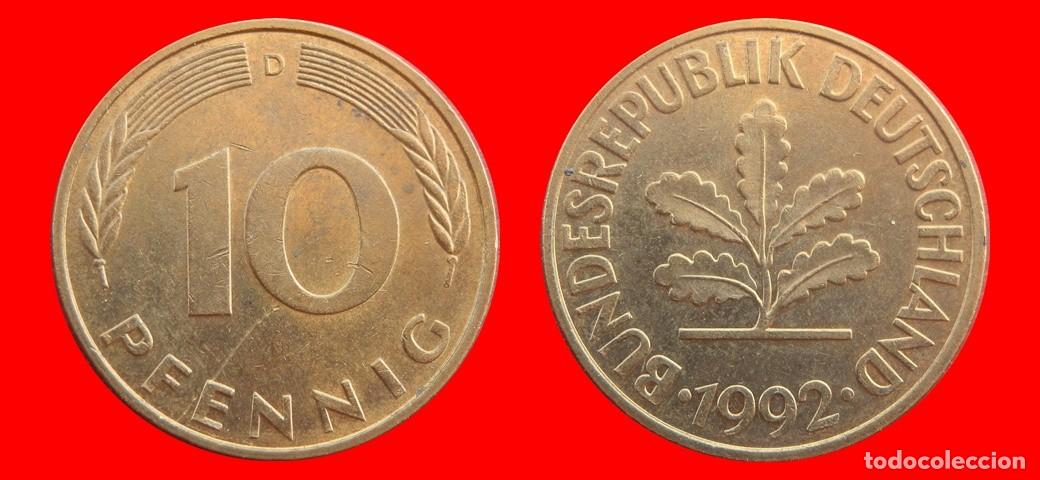Monedas antiguas de Europa: 10 PFENNIG 1992-D BRD ALEMANIA-154675