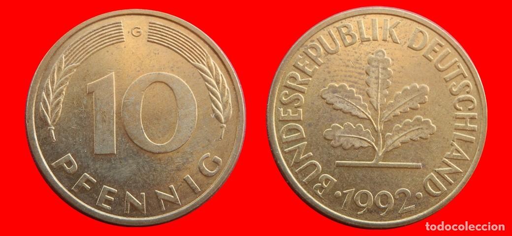 Monedas antiguas de Europa: 10 PFENNIG 1992-G BRD ALEMANIA-154677