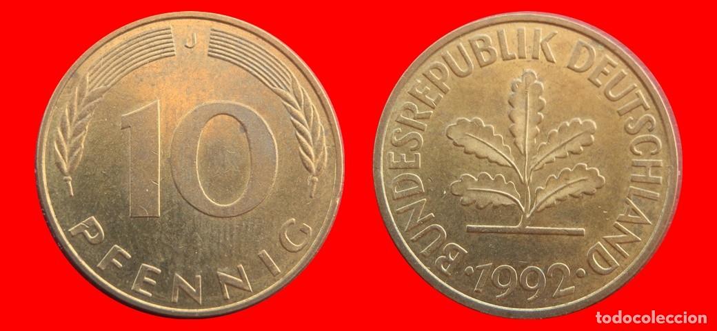 Monedas antiguas de Europa: 10 PFENNIG 1992-J BRD ALEMANIA-154678