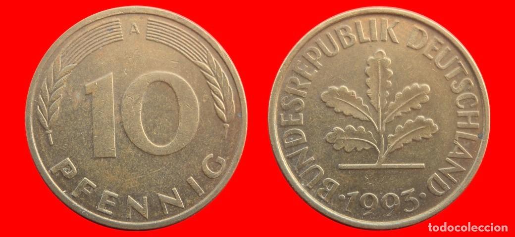 Monedas antiguas de Europa: 10 PFENNIG 1993-A BRD ALEMANIA-154679