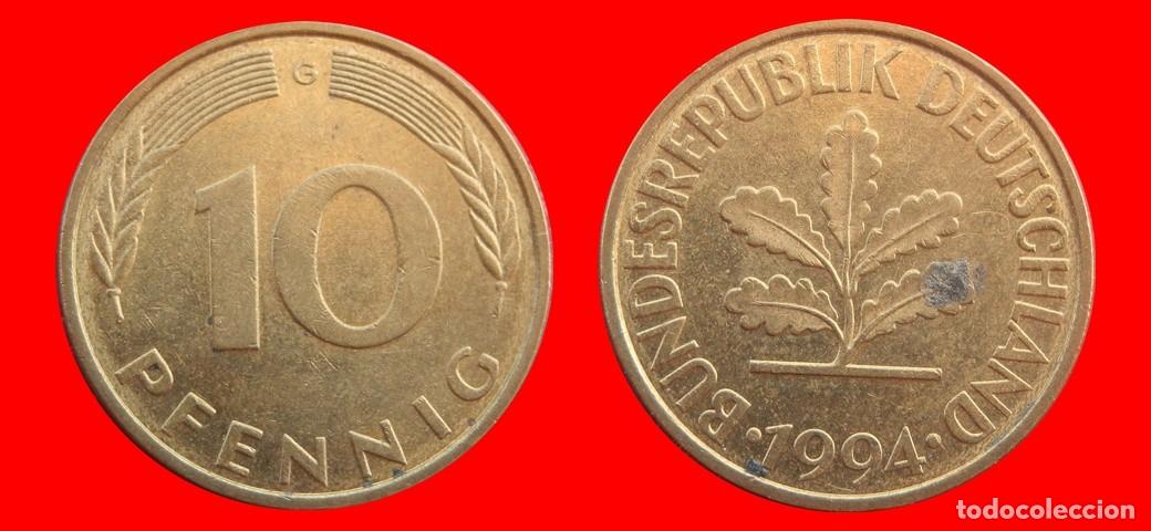 Monedas antiguas de Europa: 10 PFENNIG 1994-G BRD ALEMANIA-154687