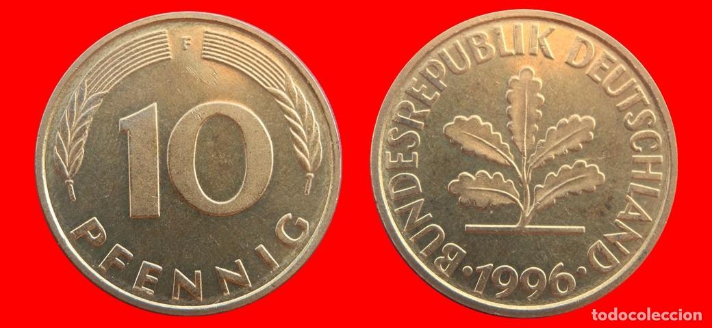 Monedas antiguas de Europa: 10 PFENNIG 1996-F BRD ALEMANIA-154696