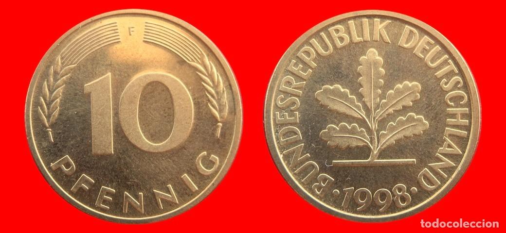 Monedas antiguas de Europa: 10 PFENNIG 1998-F BRD ALEMANIA-154699