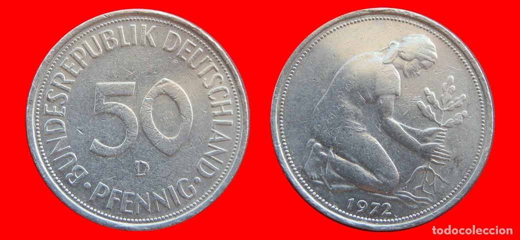 Monedas antiguas de Europa: 50 PFENNIG 1972-D BRD ALEMANIA-154708