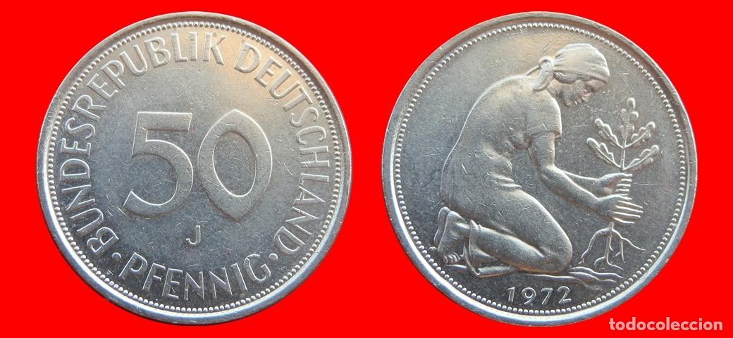 Monedas antiguas de Europa: 50 PFENNIG 1972-J BRD ALEMANIA-154709