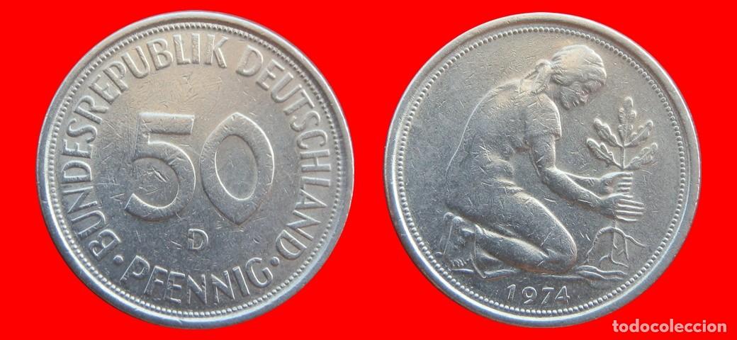 Monedas antiguas de Europa: 50 PFENNIG 1974-D BRD ALEMANIA-154710