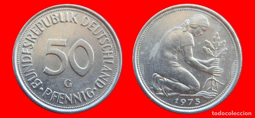 Monedas antiguas de Europa: 50 PFENNIG 1975-G BRD ALEMANIA-154714