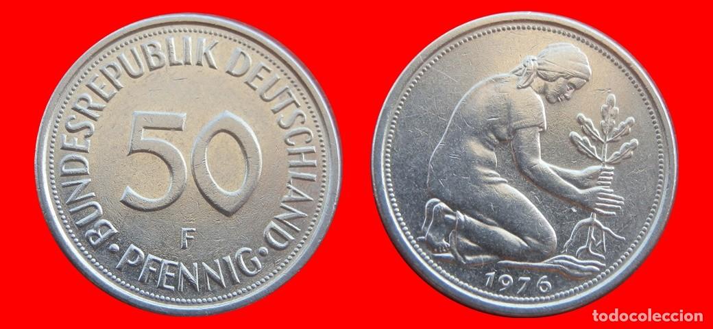 Monedas antiguas de Europa: 50 PFENNIG 1976-F BRD ALEMANIA-154715