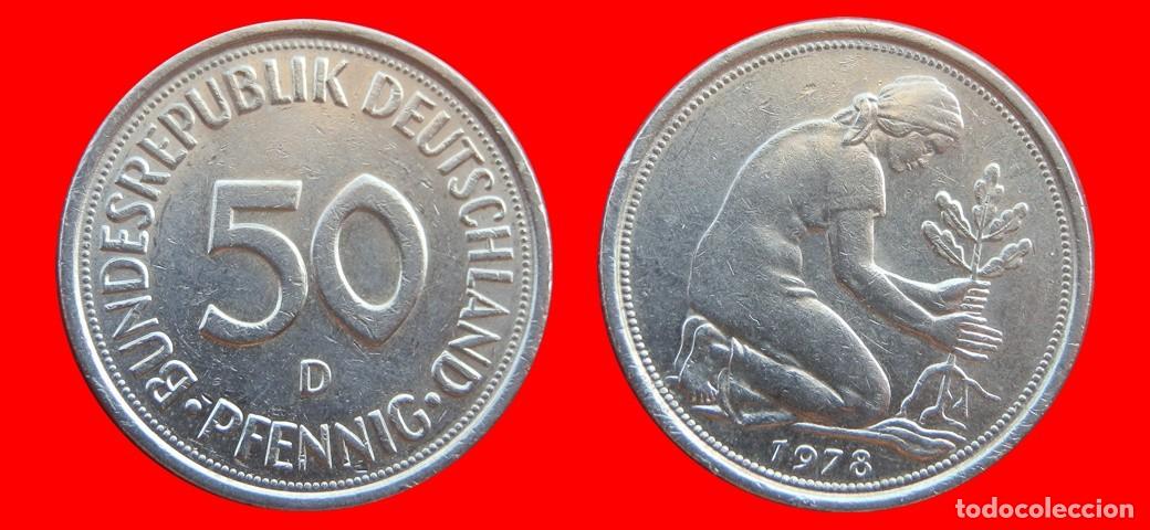 Monedas antiguas de Europa: 50 PFENNIG 1978-D BRD ALEMANIA-154717