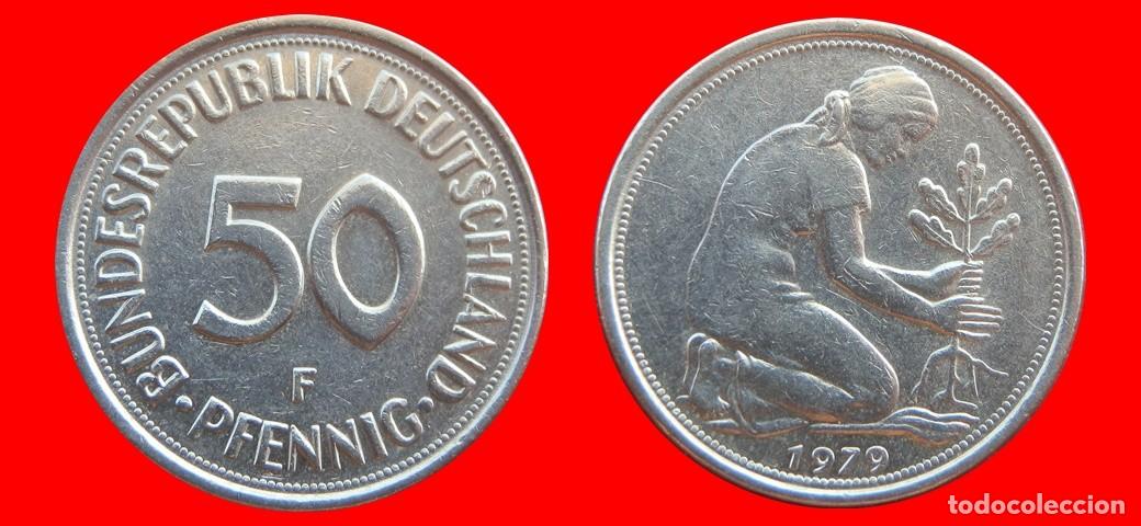 Monedas antiguas de Europa: 50 PFENNIG 1979-F BRD ALEMANIA-154721