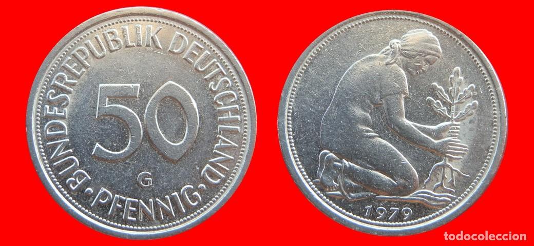 Monedas antiguas de Europa: 50 PFENNIG 1979-G BRD ALEMANIA-154722
