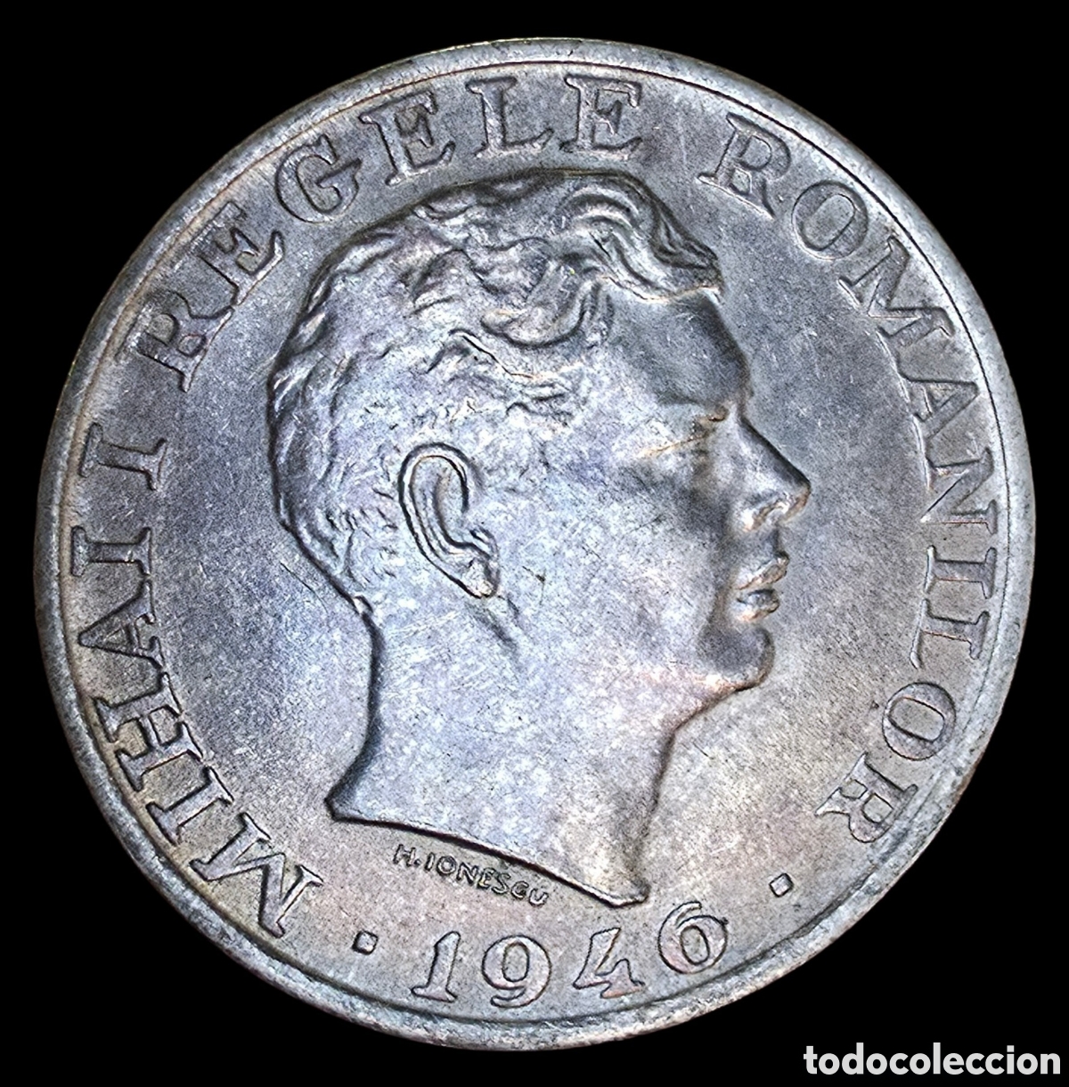 Monedas antiguas de Europa: Moneda de plata de 25000 lei de Ruman&iacute;a de 1946
