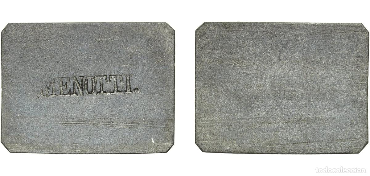 Monedas antiguas de Europa: Token - MENOTTI. A&ntilde;o: ND Material: Zinc Peso: 2.77g collection coins