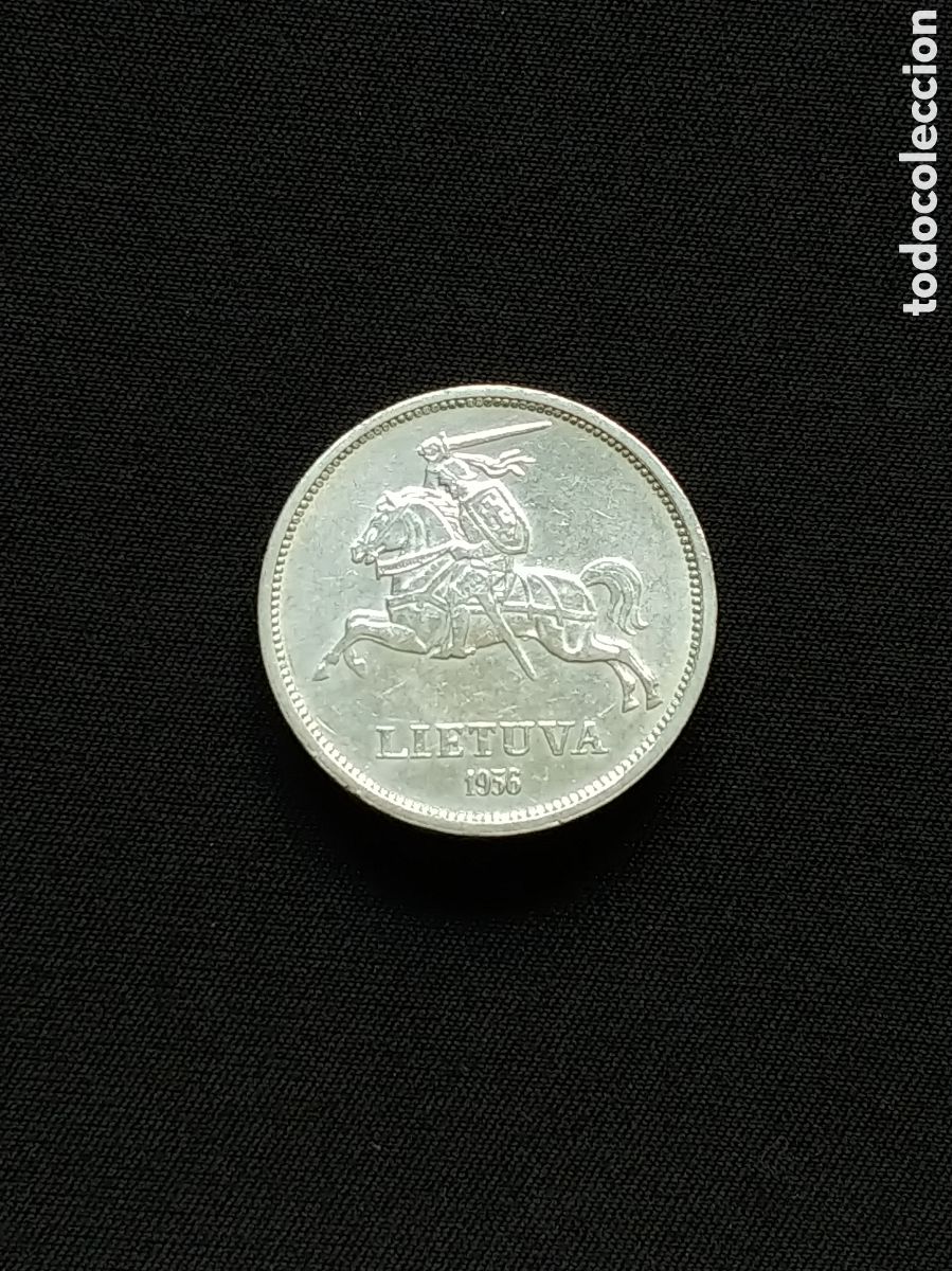Monedas antiguas de Europa: Lituania, 5 Litai 1936, Ag .750 mls.
