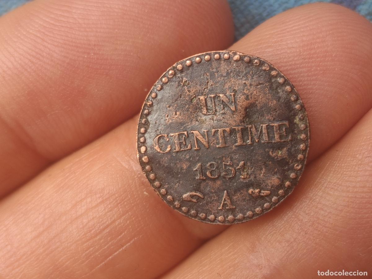 Monedas antiguas de Europa: Francia. France Second Republic 1851 A 1 Centime (2nd Republic) Bronze Monnaie de Paris Mint