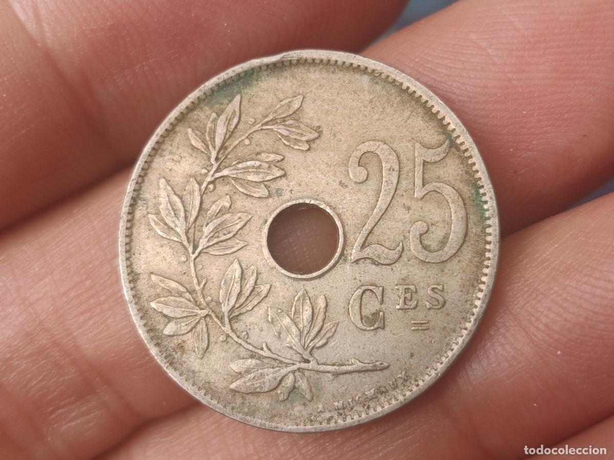 Monedas antiguas de Europa: B&Eacute;LGICA 25 C&eacute;ntimos 1923 Alberto I
