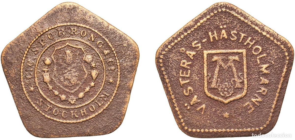 Monedas antiguas de Europa: Token - C.C. SPORRONG & CO. STOCKHOLM, V&auml;ster&aring;s-H&auml;stholmarne