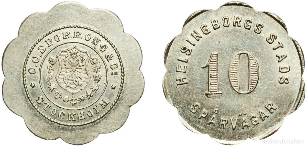 Monedas antiguas de Europa: Token - 10 &Ouml;re C.C. SPORRONG & CO. STOCKHOLM, Helsingborgs Stads Sp&aring;rv&auml;gar