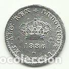 Monedas antiguas de Europa: PORTUGAL - 50 REIS (MEIO TOST&Atilde;O) - D. LUIZ I - 1886 - PLATA 0.916.6 - LINDA - FOTOS