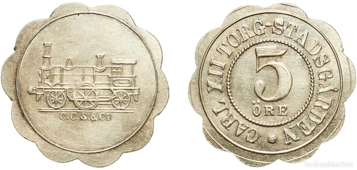 Monedas antiguas de Europa: Token - 5 Ore Carl XII Torg-Stadsg&aring;rden