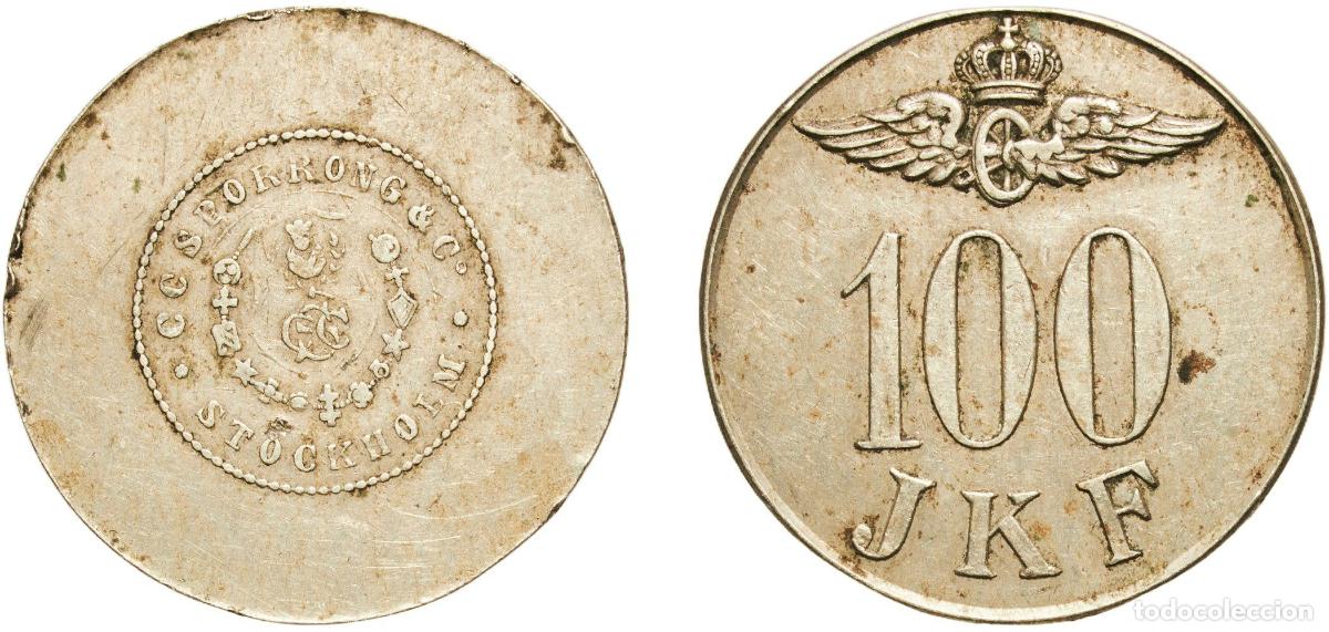 Monedas antiguas de Europa: Token - J&auml;rnv&auml;gsm&auml;nnens Konsumtionsf&ouml;rening 100 Ore JKF
