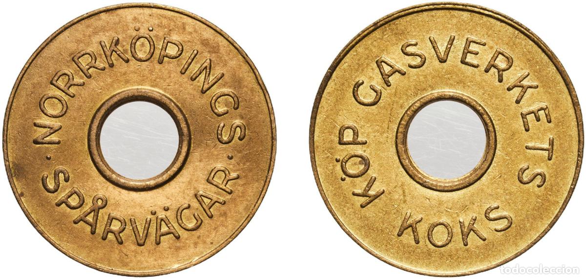 Monedas antiguas de Europa: Token - Norrk&ouml;pings Sp&aring;rv&auml;gar, Gasverkets Koks K&ouml;p