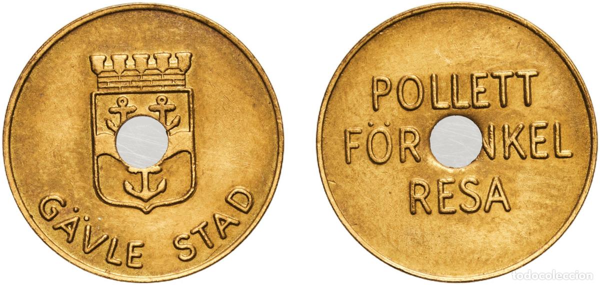 Monedas antiguas de Europa: Token - G&Auml;VLE STAD, POLLETT F&Ouml;R ENKEL RESA