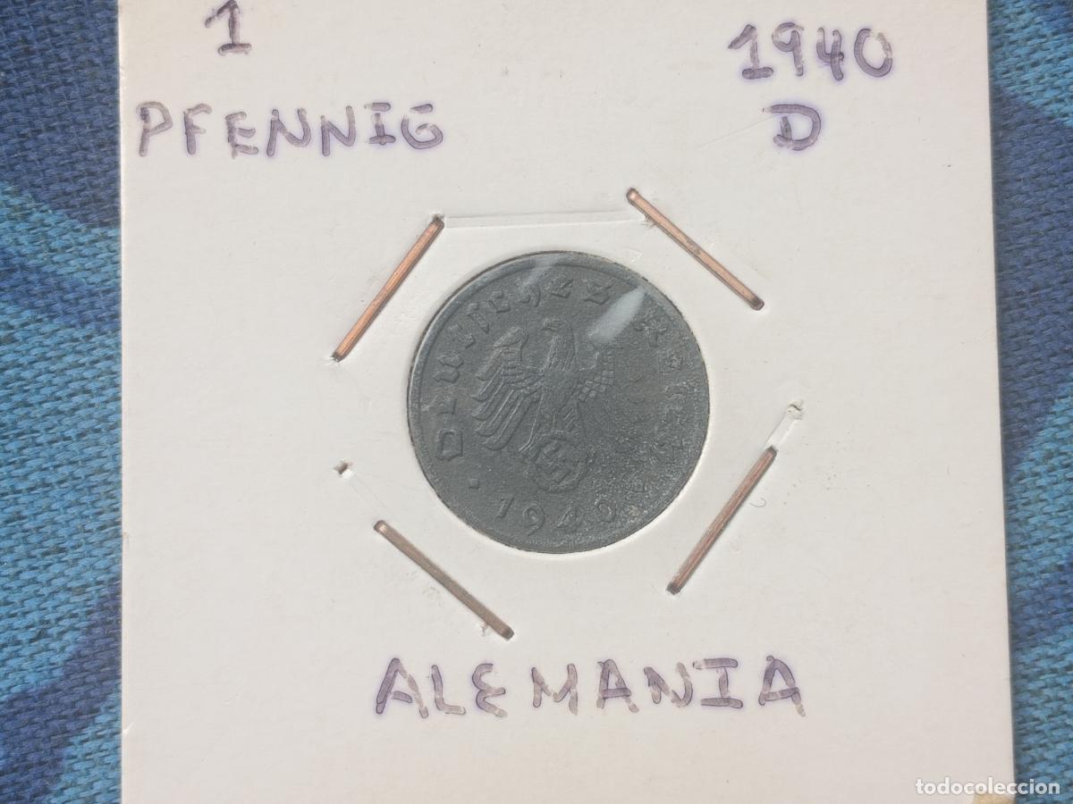 Monedas antiguas de Europa: Alemania nazi. 1 pfennig 1940 D