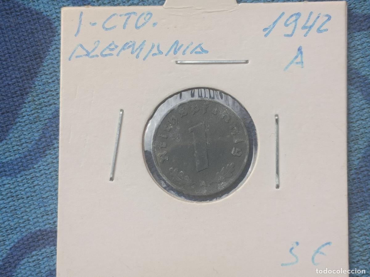 Monedas antiguas de Europa: Alemania nazi. 1 pfennig 1942 A