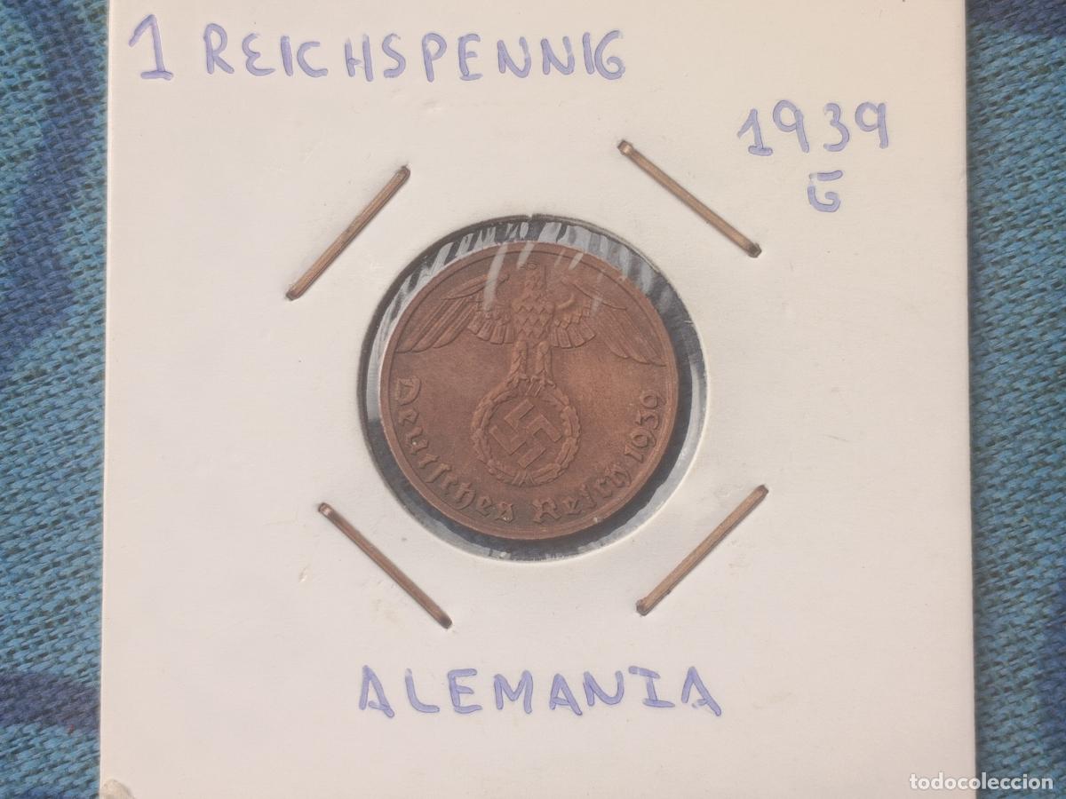 Monedas antiguas de Europa: ALEMANIA III REICH 1 REICHSPFENNIG 1939 G