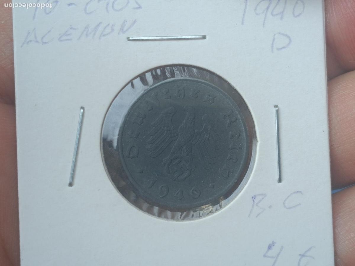 Monedas antiguas de Europa: ALEMANIA III REICH 10 REICHSPFENNIG 1940 D