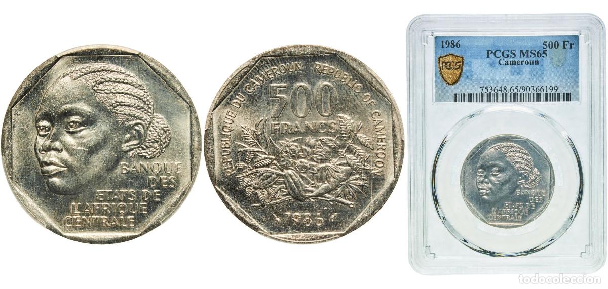 Monedas antiguas de Europa: 500 Francs A&ntilde;o: 1986 Valor facial: 500 Francs CFA Material: Copper-nickel Ceca: Paris Mint Tirada: