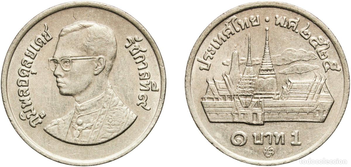 Monedas antiguas de Europa: 1 Baht - Rama IX A&ntilde;o: 2525 (1984) Valor facial: 1 Baht Material: Copper-nickel Tirada: 108,995,000