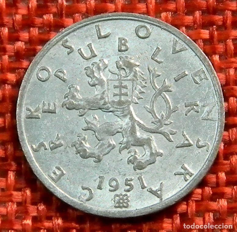 Monedas antiguas de Europa: Checoslovaquia - Republika Ceskoslovenska - A&ntilde;o 1951 - 50 Hellers