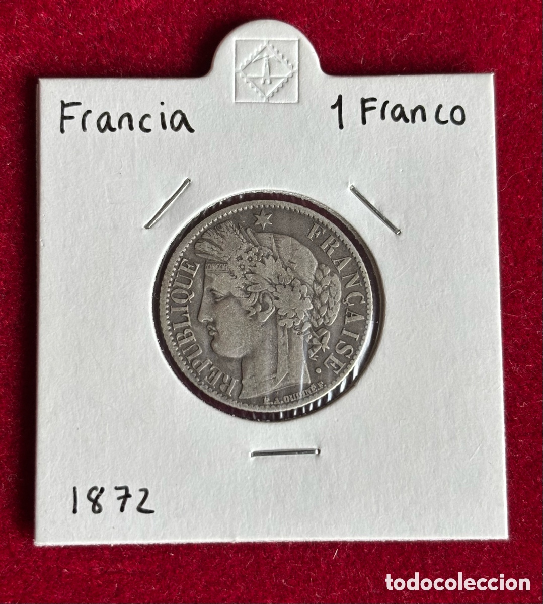 Monedas antiguas de Europa: 1 FRANCO 1872 FRANCIA