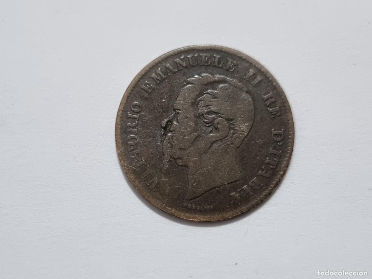 Monedas antiguas de Europa: Moneda Italiana Italia 5 Centesimi Centimos 1861-M Emanuele II Coleccionista