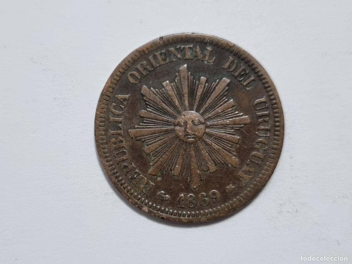 Monedas antiguas de Europa: Moneda Republica Oriental del Uruguay 2 Centesimos 1869-A Coleccionista