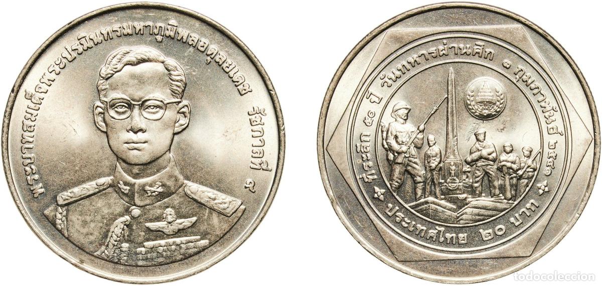 Monedas antiguas de Europa: 20 Baht - Rama IX (Veteran's Day)